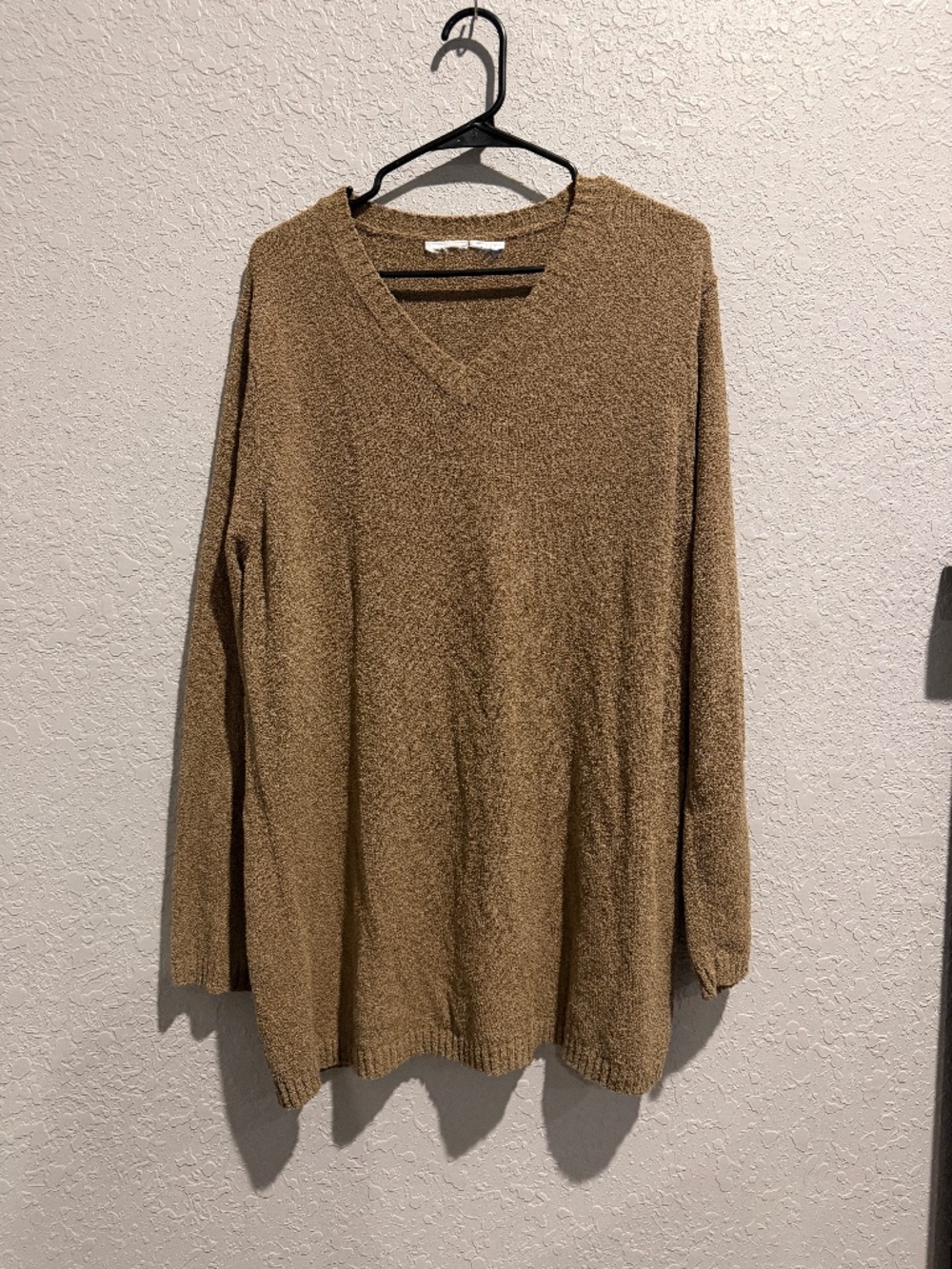 Baggy Oversized Brown V Neck Sweater